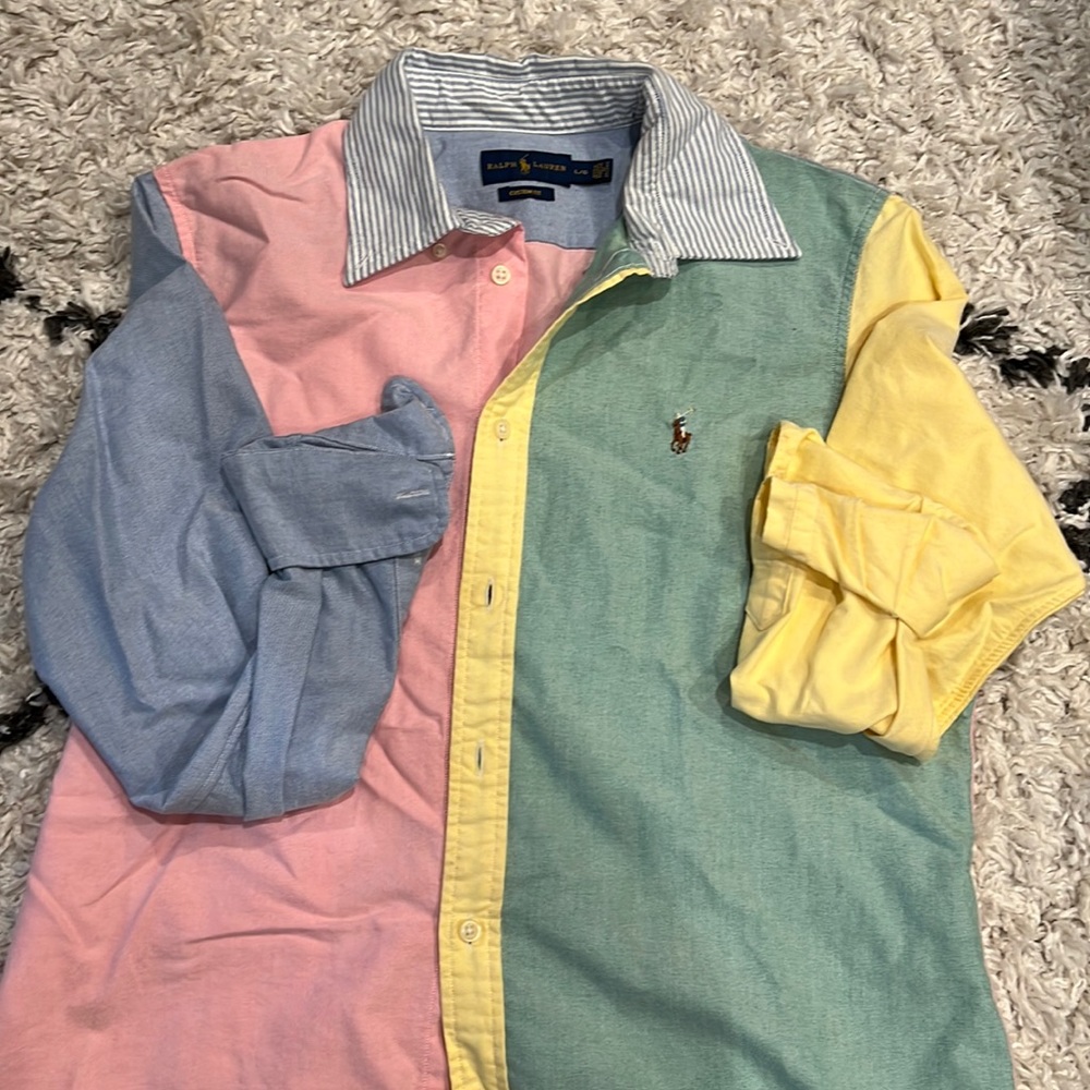Ralph Lauren size L pastel dress shirt